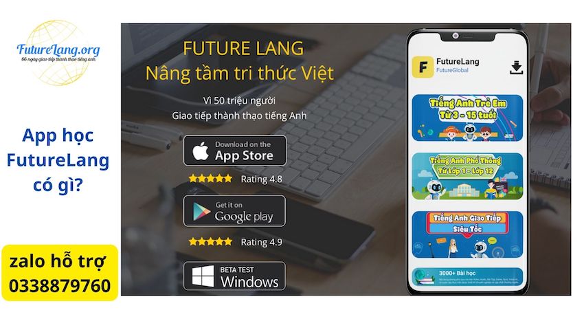 ứng dụng học tiếng Anh FutureLang